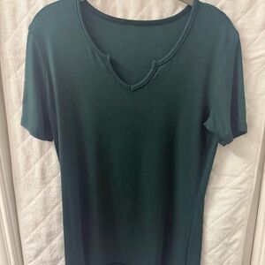 Dark Green Short Sleeve Top